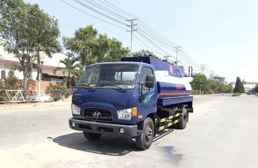Xe bồn chở xăng dầu 3.5 tấn 4.5 khối Hyundai New Mighty75S