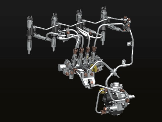 Hệ thống phun nhiên liệu COMMON RAIL áp xuất cao là công nghệ mới nhất của Isuzu