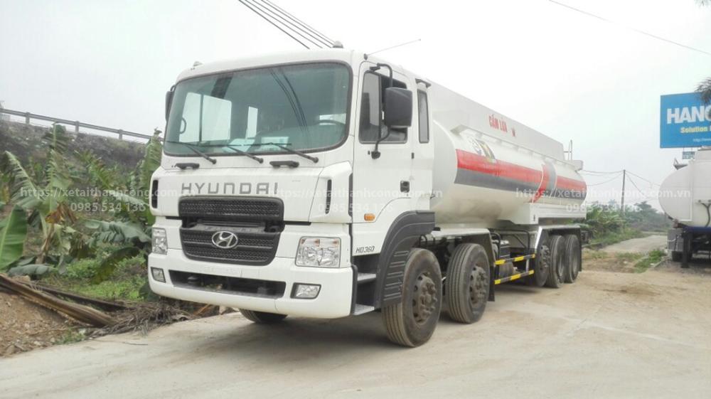 Xe bồn chở xăng dầu 26 khối Hyundai HD360 - xe 5 chân